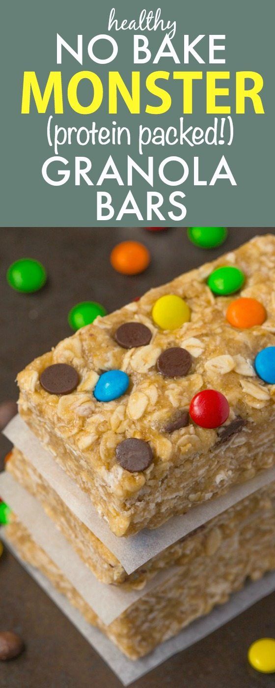 NO BAKE Monster Cookie Protein Bars Recipes Instant Pot