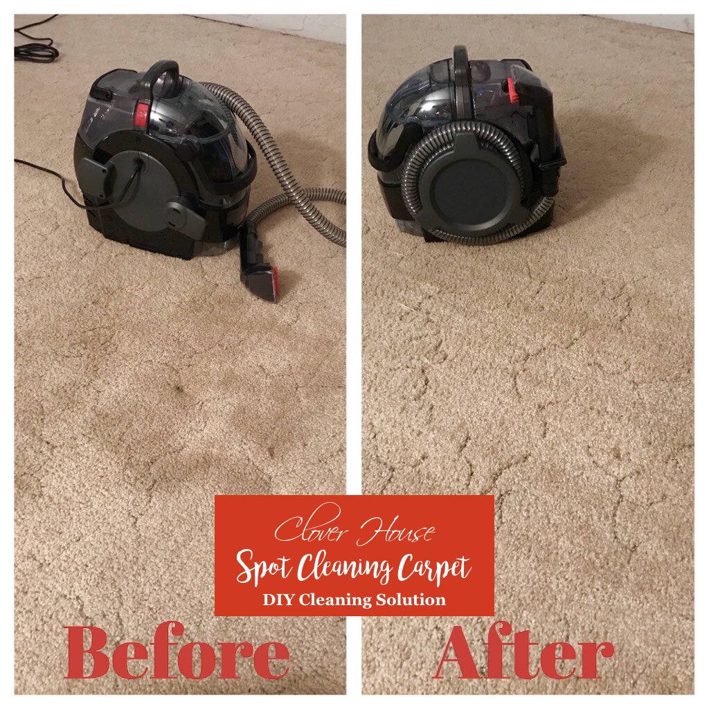 Clover House Spot Cleaning Carpet with a DIY Cleaning Solution