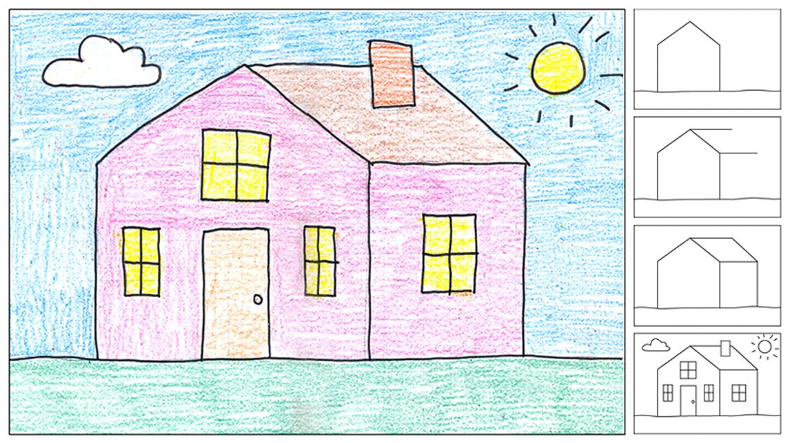 How to Draw a House Art Projects for Kids
