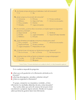 Apoyo Primaria Español 5to grado Bloque IV lección 12 Reportar una encuesta 