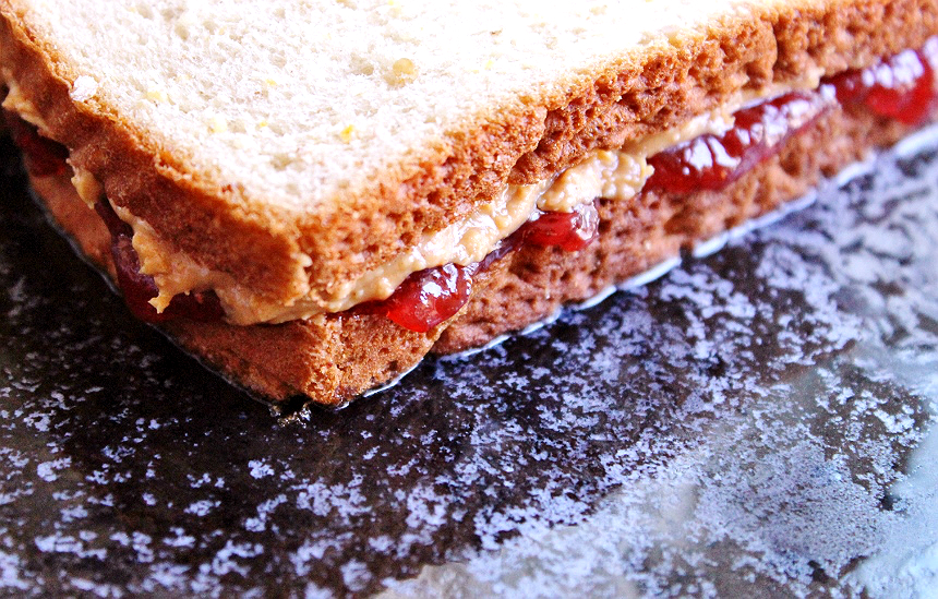 grilled peanut butter and jelly sandwich