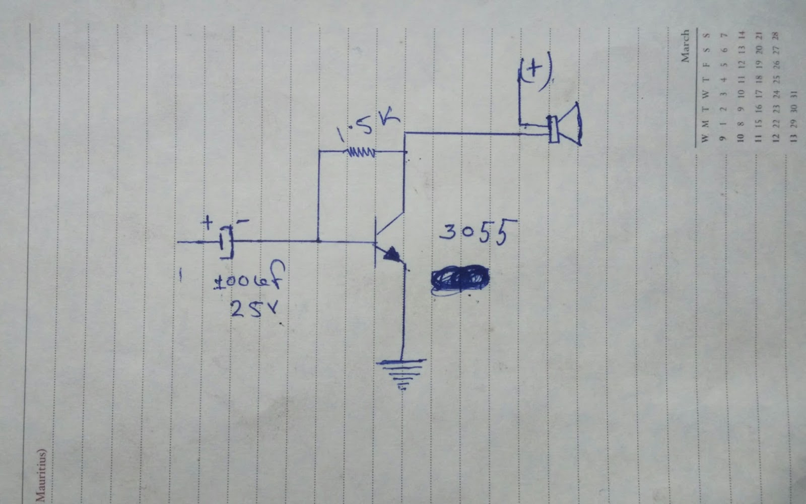 3055 transistor audio amplifier Rk electronics Project
