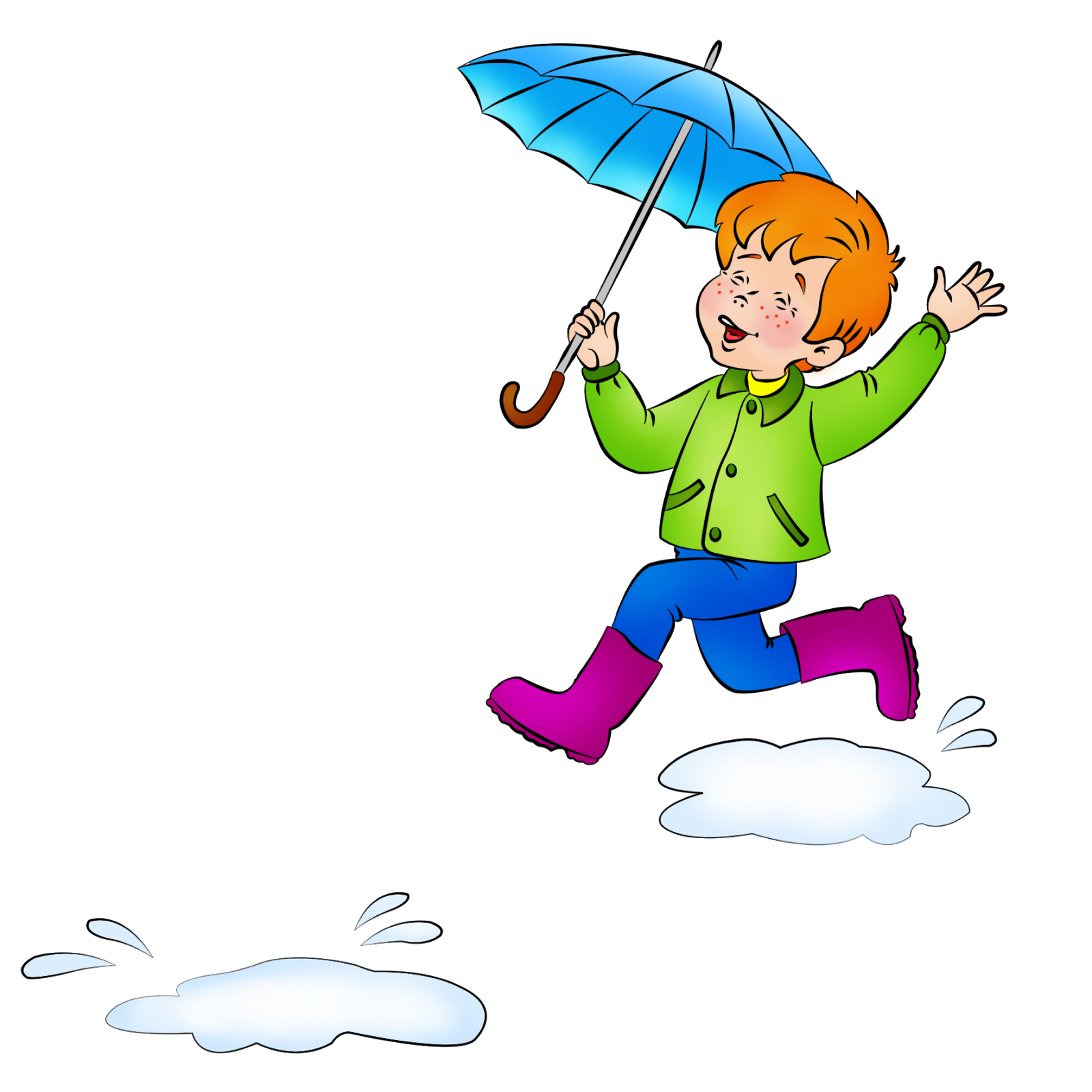 Я шагаю по облакам. Мальчик под зонтиком. Прогулка на прозрачном фоне. Прогулка мультяшная. Прогулка на белом фоне.
