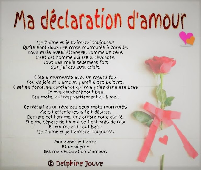 Ma déclaration d'amour