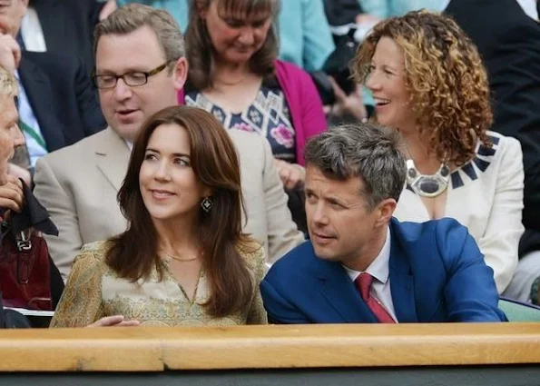 Crown Prince Frederik and Crown Princess Mary watched Lukas Rosol of the Czech Republic and Rafael Nadal