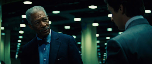 Morgan Freeman as Lucius Fox