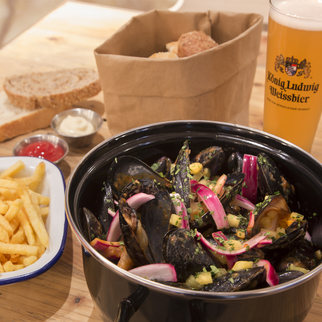 Mejillón Moules, Bière, Frites My Little Madrid