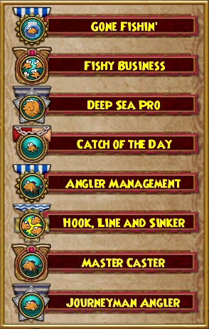 Wizard101 Fishing, Fish School, Location, and Tank Size Guide Badges