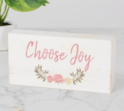 Quote Life Boutique Farmhouse Faith Wood Box Signs Choose Joy Quote