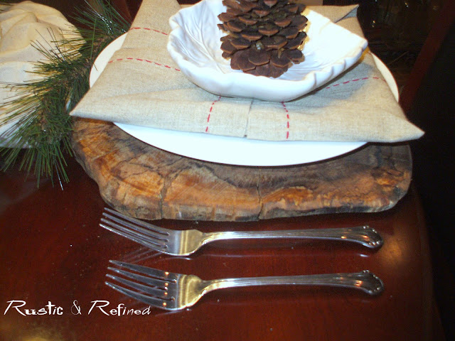 Rustic christmas tablescape 