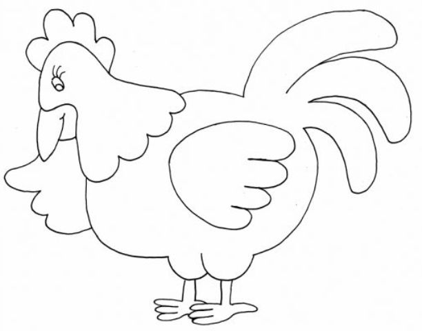Belajar mewarnai gambar binatang ayam untuk anak
