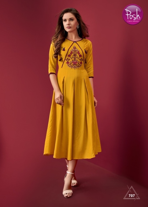 Posh Blossom Embroidered Anarkali kurtis