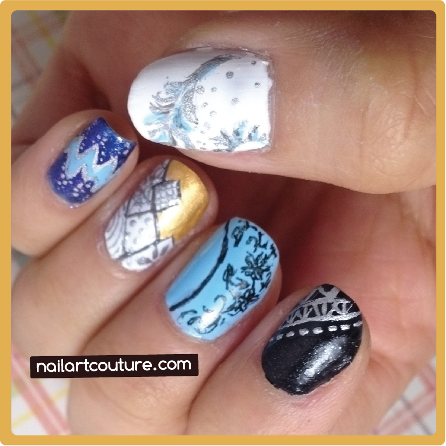 Nail Art Couture★ ! Olympics Nails Skating Costume Inspired