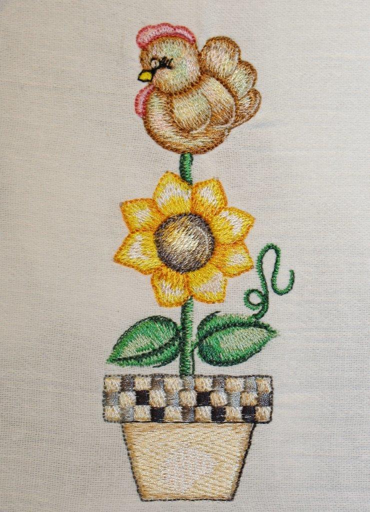 Sarah Lynn's Mitered Corner MachineEmbroidered Tea Towel Set Finished
