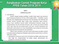 Rangkuman Contoh Program Kerja PPDB Tahun 2018 2019