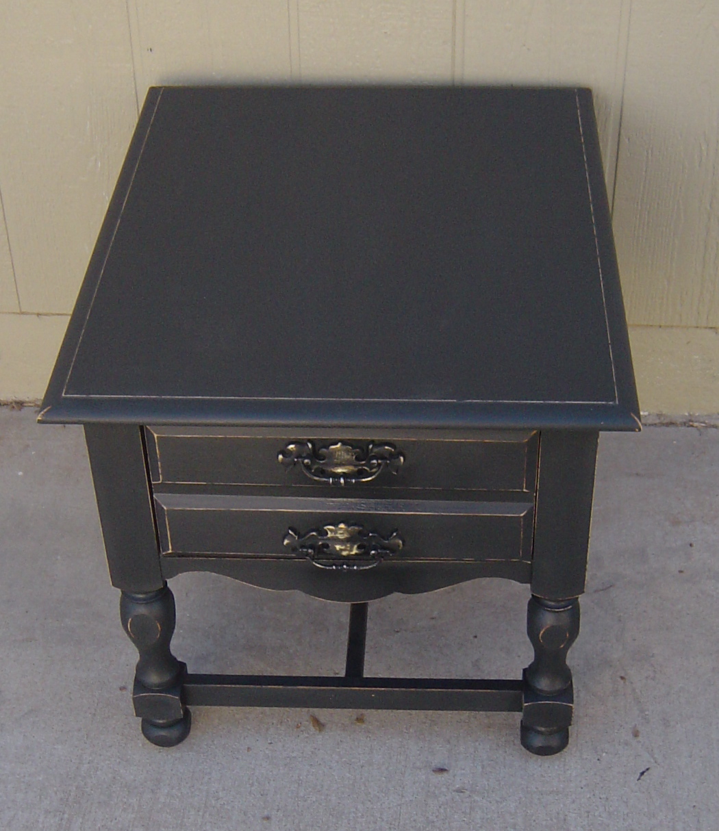 The Backyard Boutique by Five to Nine Furnishings: Black Distressed Night Stand