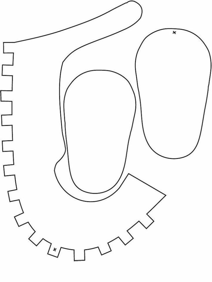 Sapatinho de bebe de eva com molde Ver e Fazer