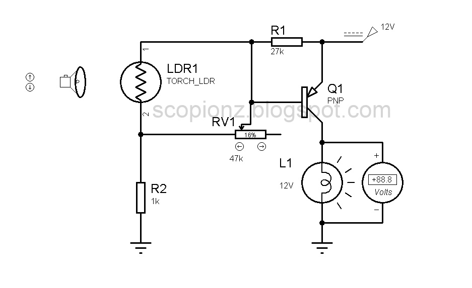 Simple Automatic Brightness Control Circuit ~ Scorpionz - Electronic