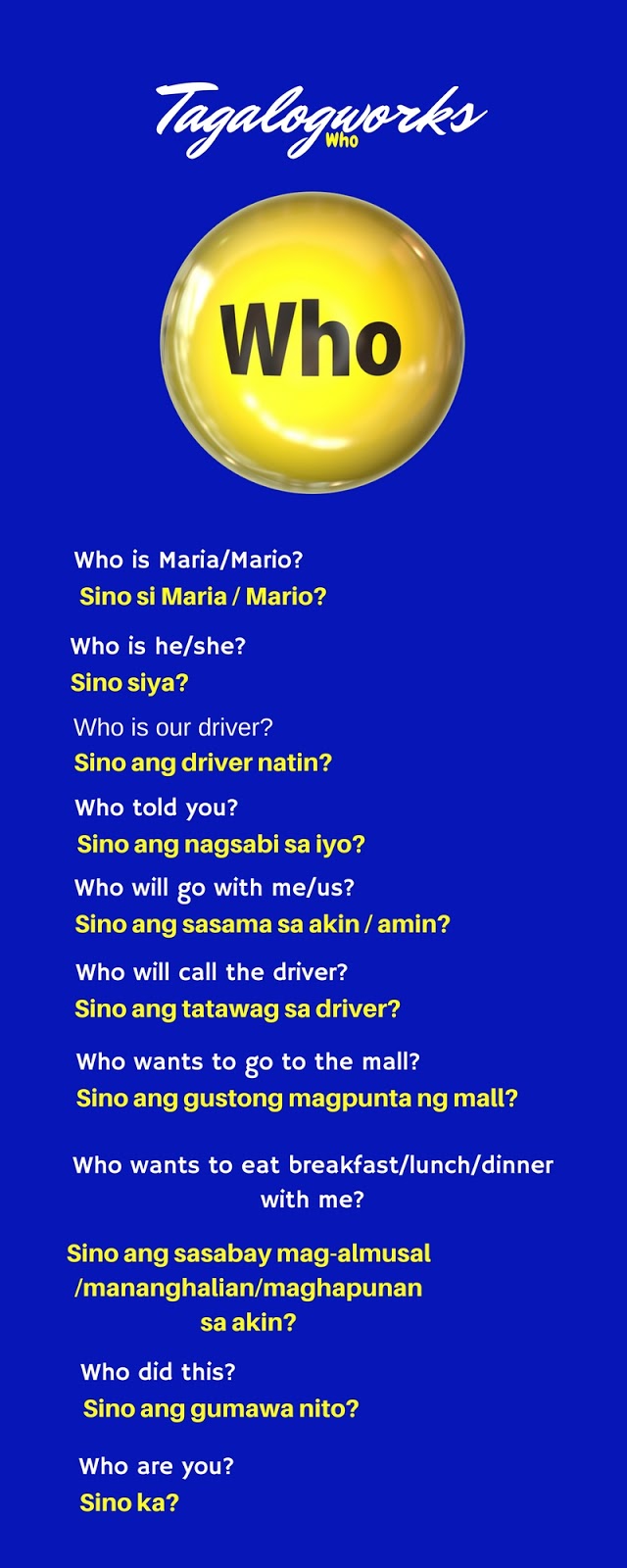 Asking questions in Tagalog