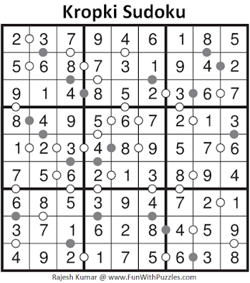 Kropki Sudoku (Fun With Sudoku #111) Solution