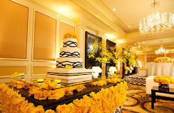 cake table decor cakes decoration tables belle decorations yellow reception stunning spectacular display weddings cloth flowers row husband friend magazine