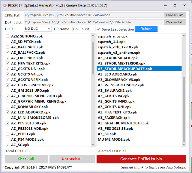 PES 2017 Stadium Pack Update dari Az Mods