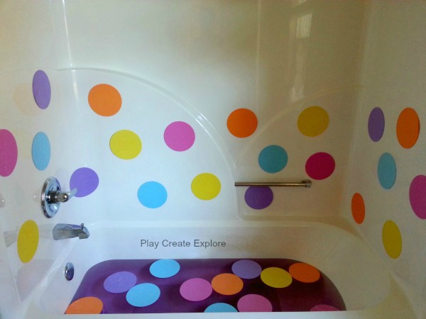 Play Create Explore Polka Dot Bath Without Intention Our Polka Dot Bath Turned Into A Learning Opportunity As Well
