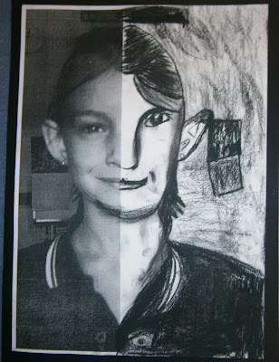 Art with Mrs Baker: Grade 1/2 Charcoal Self-Portraits