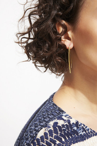 Boucles d'oreille Soko en laiton brut