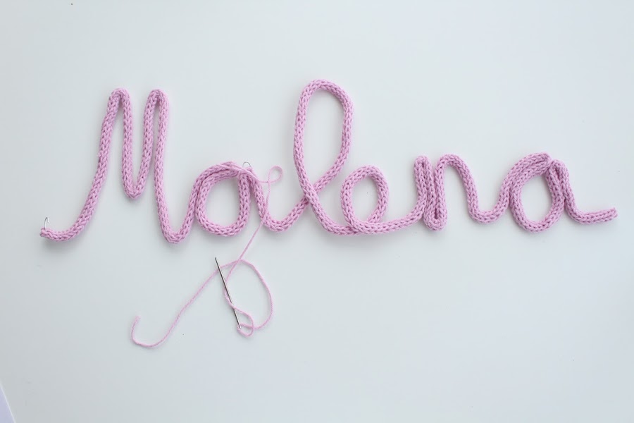 tutorial nombre en capazo con tricotin