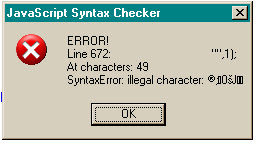 Illegal Character: Is There A Problem Here?: Illegal Character