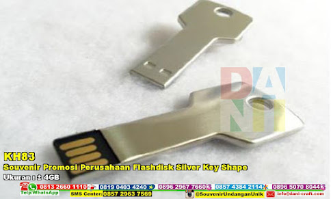 Souvenir Promosi Perusahaan Flashdisk Silver Key Shape