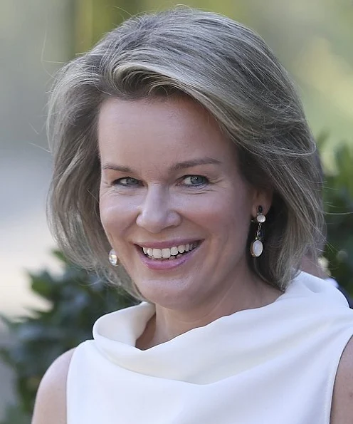 Queen Mathilde of Belgium, Hereditary Princess of Liechtenstein, Sophie, German Daniela Schadt, life partner of President Joachim Gauck and Swiss Katharina Schneider-Ammann, diamond wedding dress