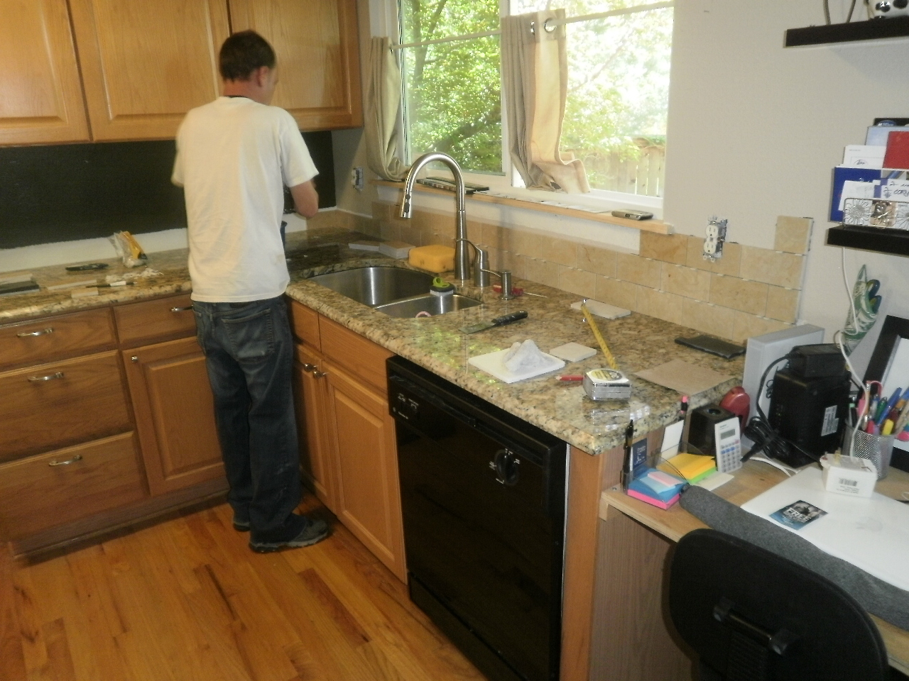 Giallo Ornamental Granite with Backsplash