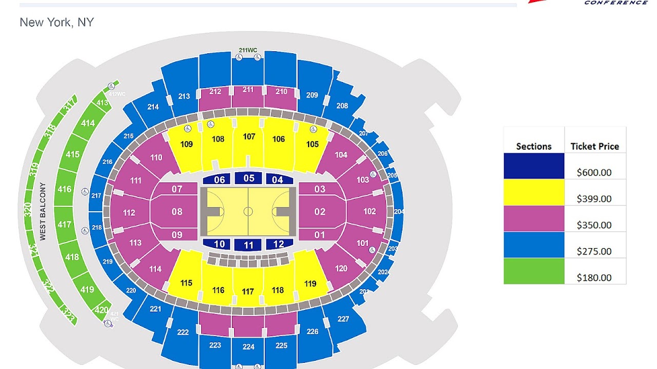 Msg Basketball Seating View - Basketball Choices