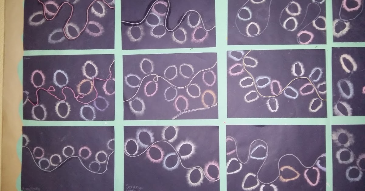 6th Class Scoil Mhuire Christmas Light Chalk Stencil Art