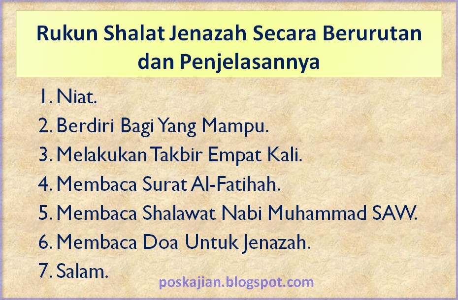 Solat jenazah rukun RUKUN KIFAYAH: