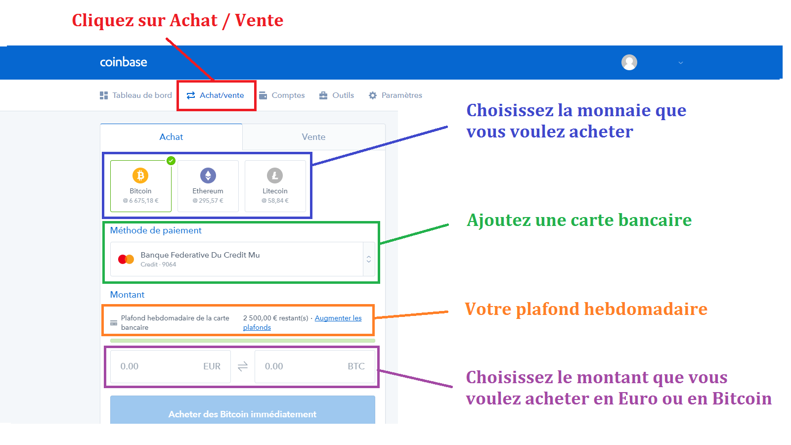 recuperer bitcoin en euro coinbase