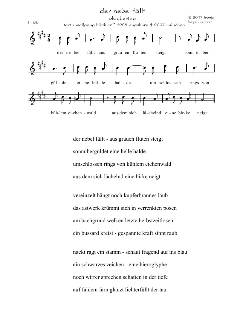 Lieder Saitenspiel Tronjes Blog Wolfgang Bachler Oktobertag