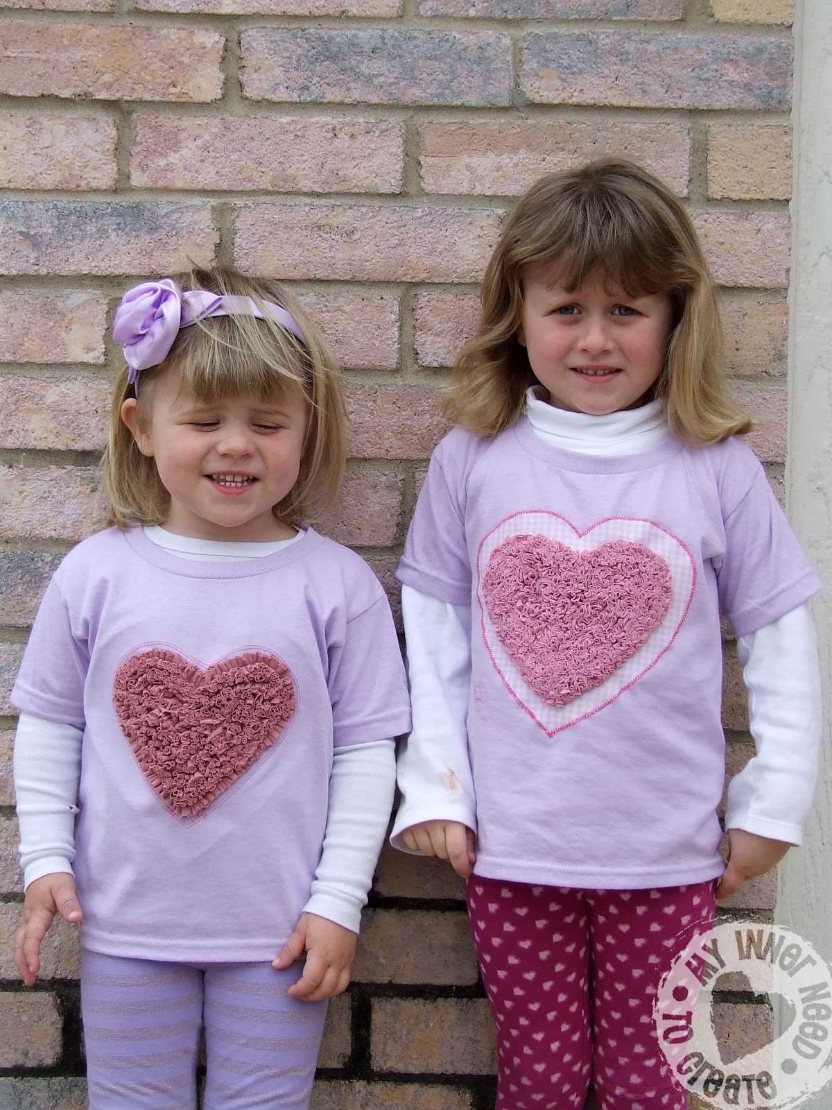 My Inner Need to Create...: Valentine Day Shirts for the Girls