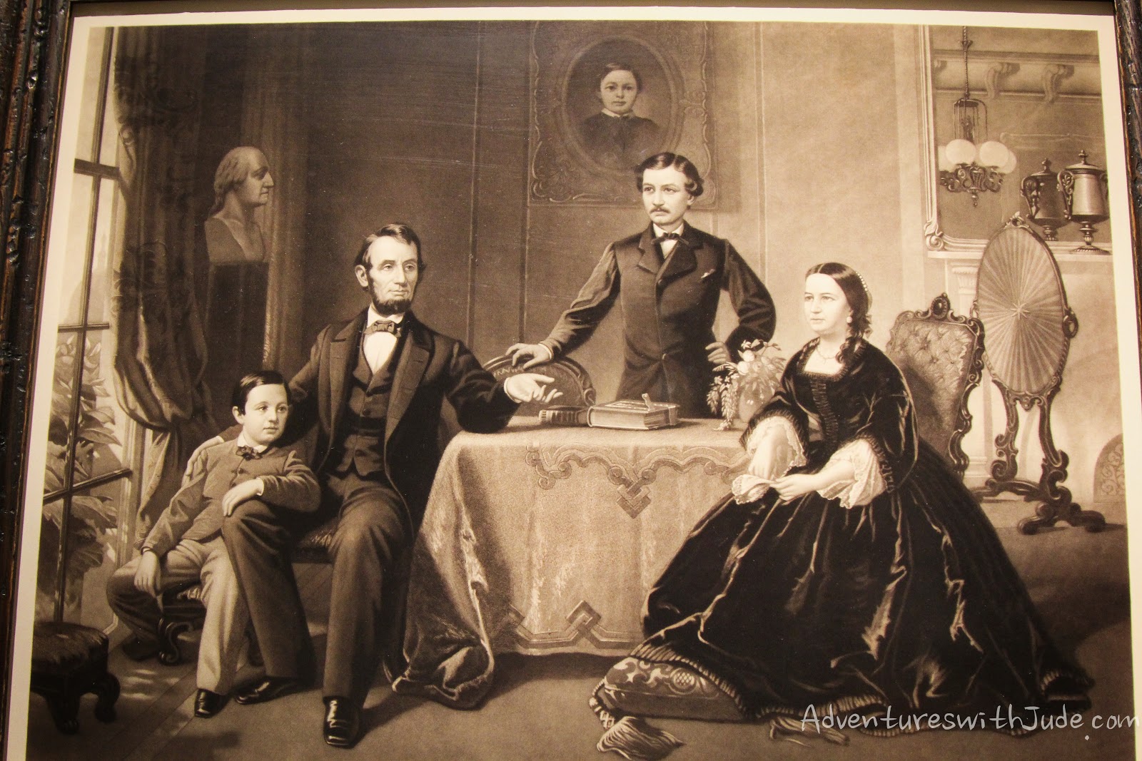 Waugh Sartain Lincoln family engraving