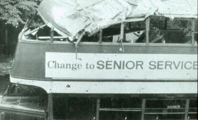 Damage by railway bridge