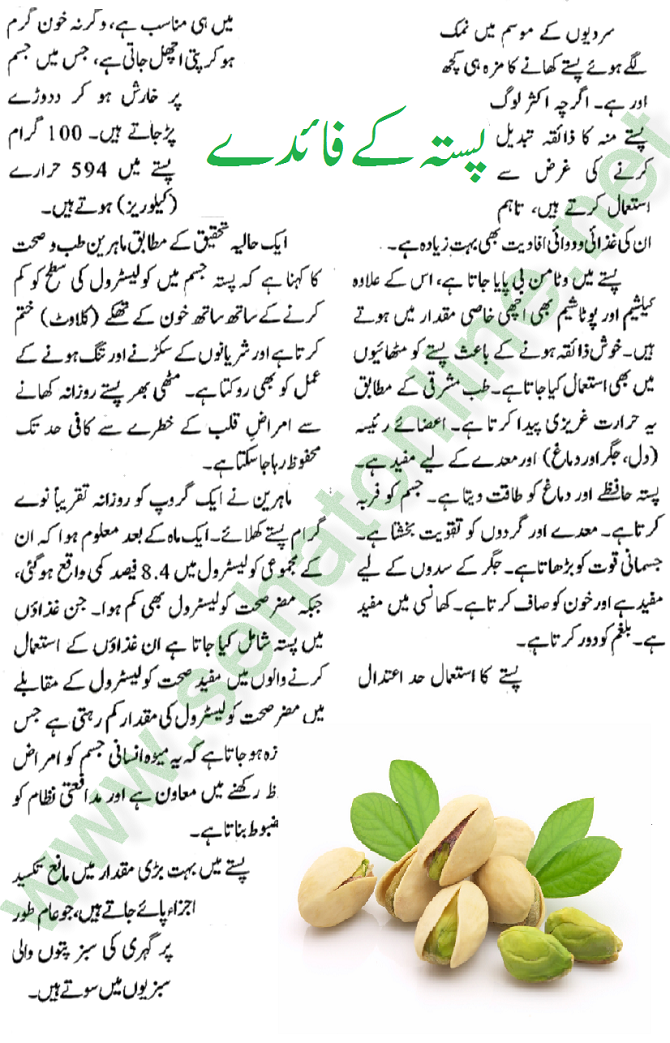 Sab Ka Blog Pistachio Fruite Benefits in Urdu & English