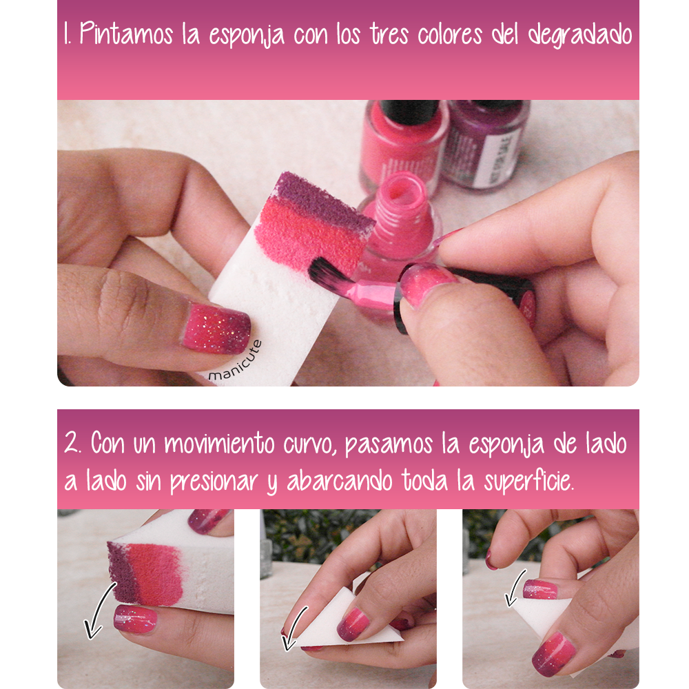 como hacer manicura degradada nail art deborah milano