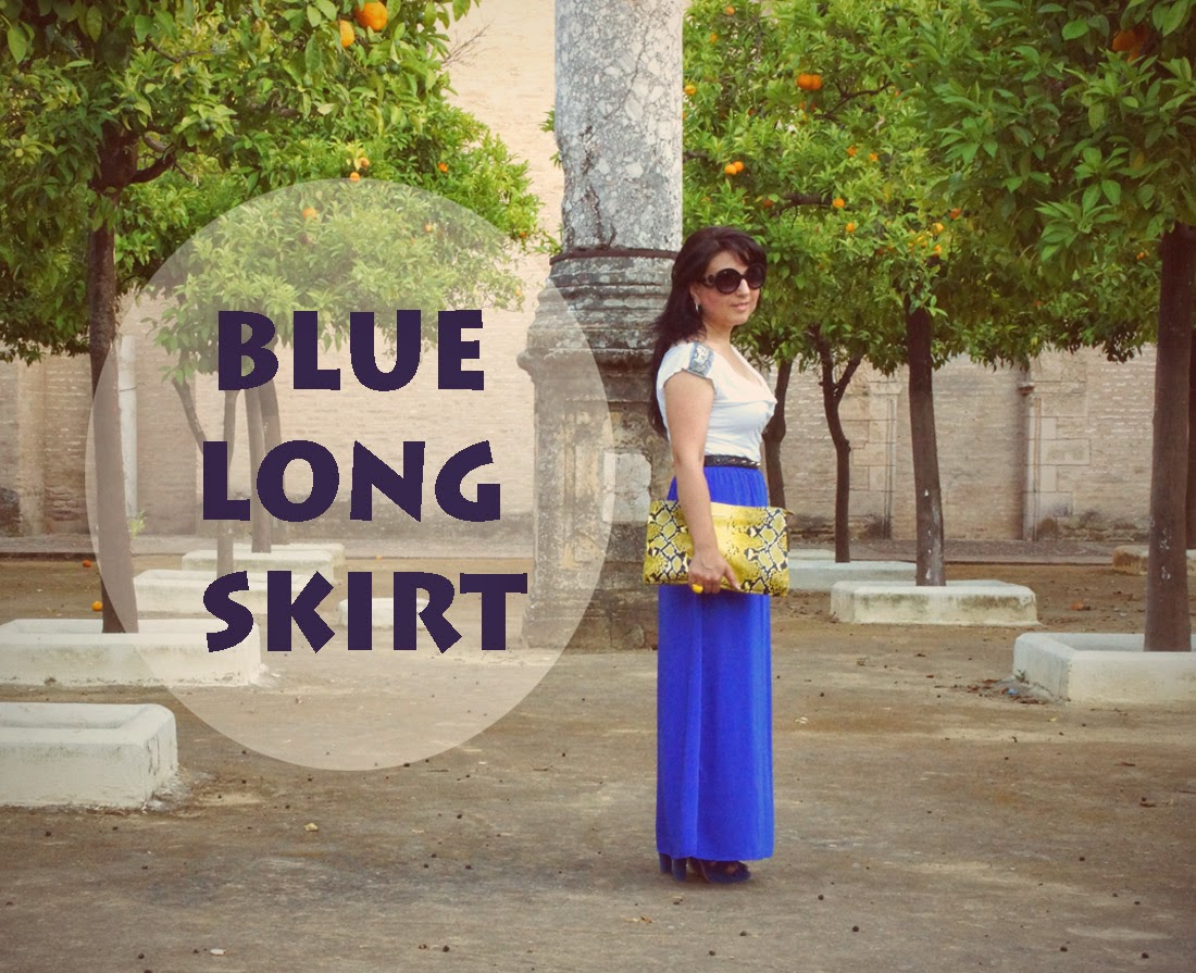 blue+long+skirt