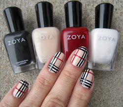 burberry nail plaid nails designs zoya psl selfies perfect polish pattern whew