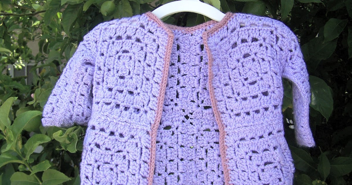 Mis 2 Manos: Made by My Hands: Granny Square Baby Sweater Pattern