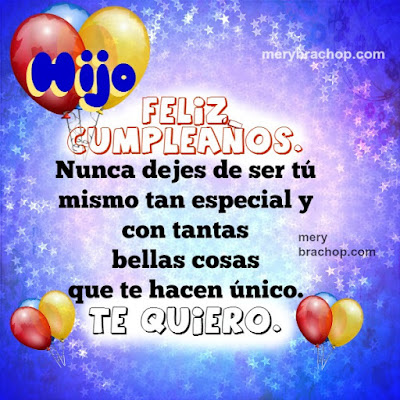 FRASES BONITAS - IMÁGENES DE CUMPLEAÑOS PARA MI HIJO 