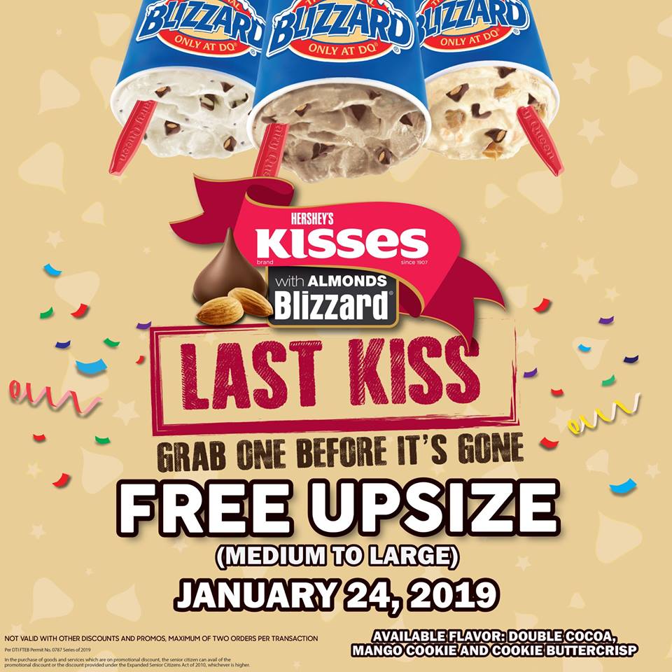 Manila Shopper Dairy Queen Last Kiss Promo Jan 24 2019