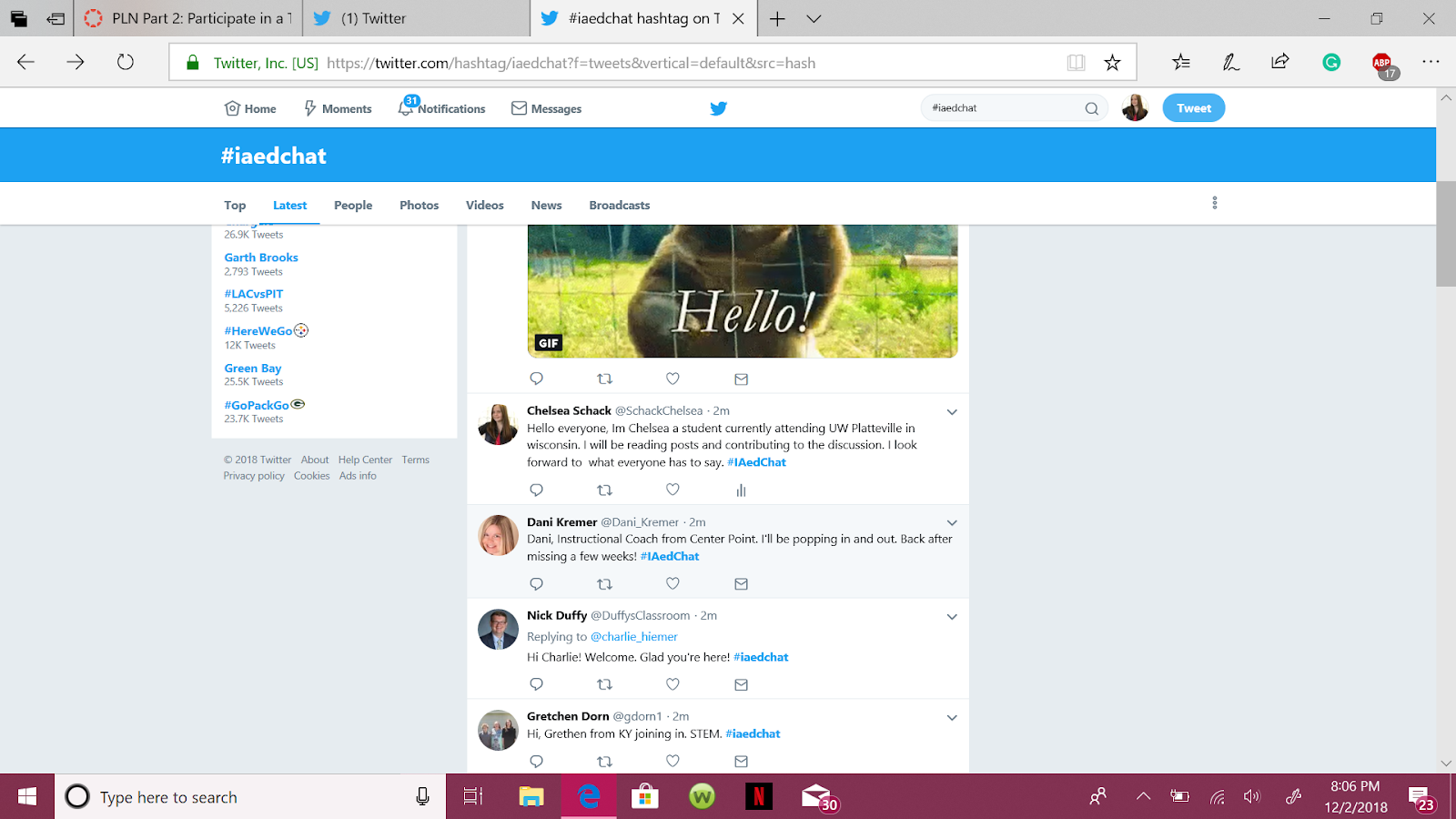 Chelsea's Education Blog: Educational Twitter Chat Participation